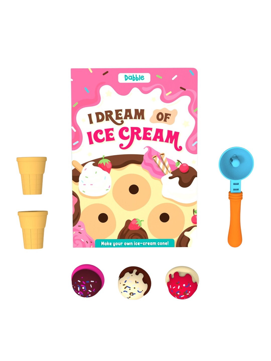 

LoveDabble Kids 9 Pcs Pretend Play Kit- Dream Of Ice Cream, Blue