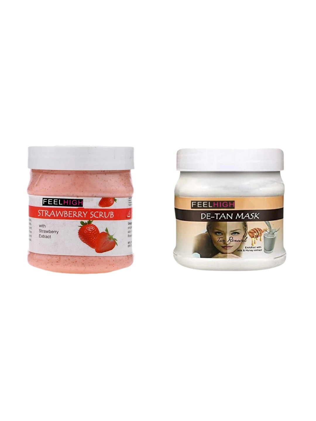

FEELHIGH Strawberry Scrub And De tan Face Mask, Multi