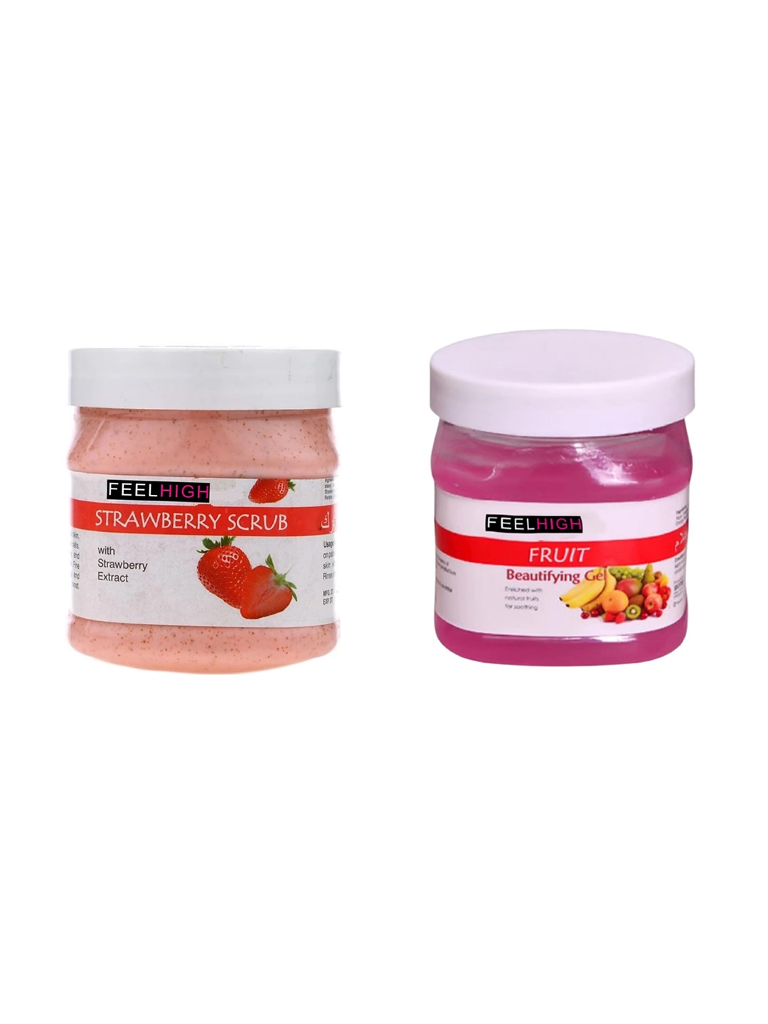 

FEELHIGH Strawberry Face Scrub & Fruit Gel 1000gm, Multi