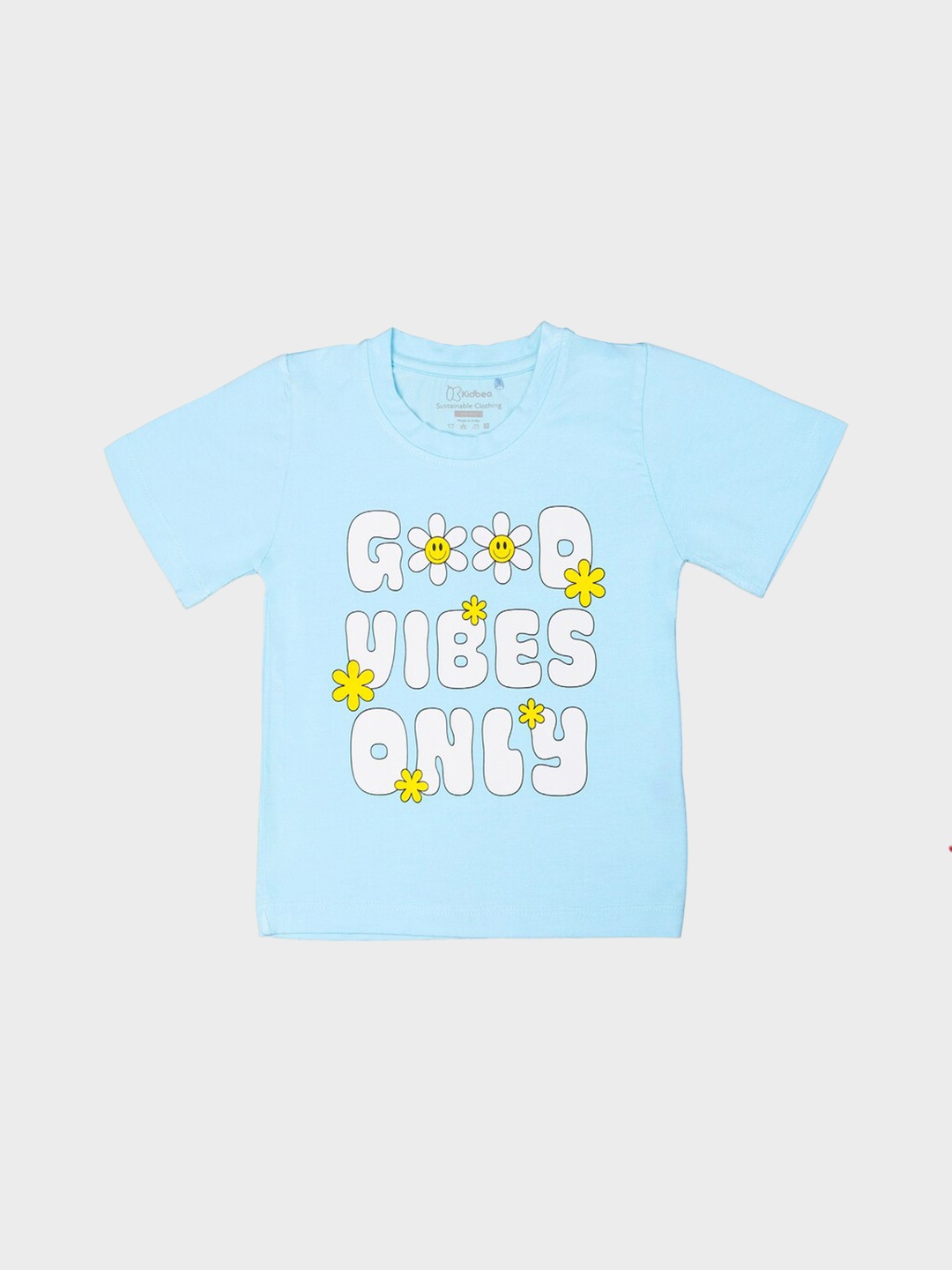 

Kidbea Boys Typography Printed Bamboo T-shirt, Blue