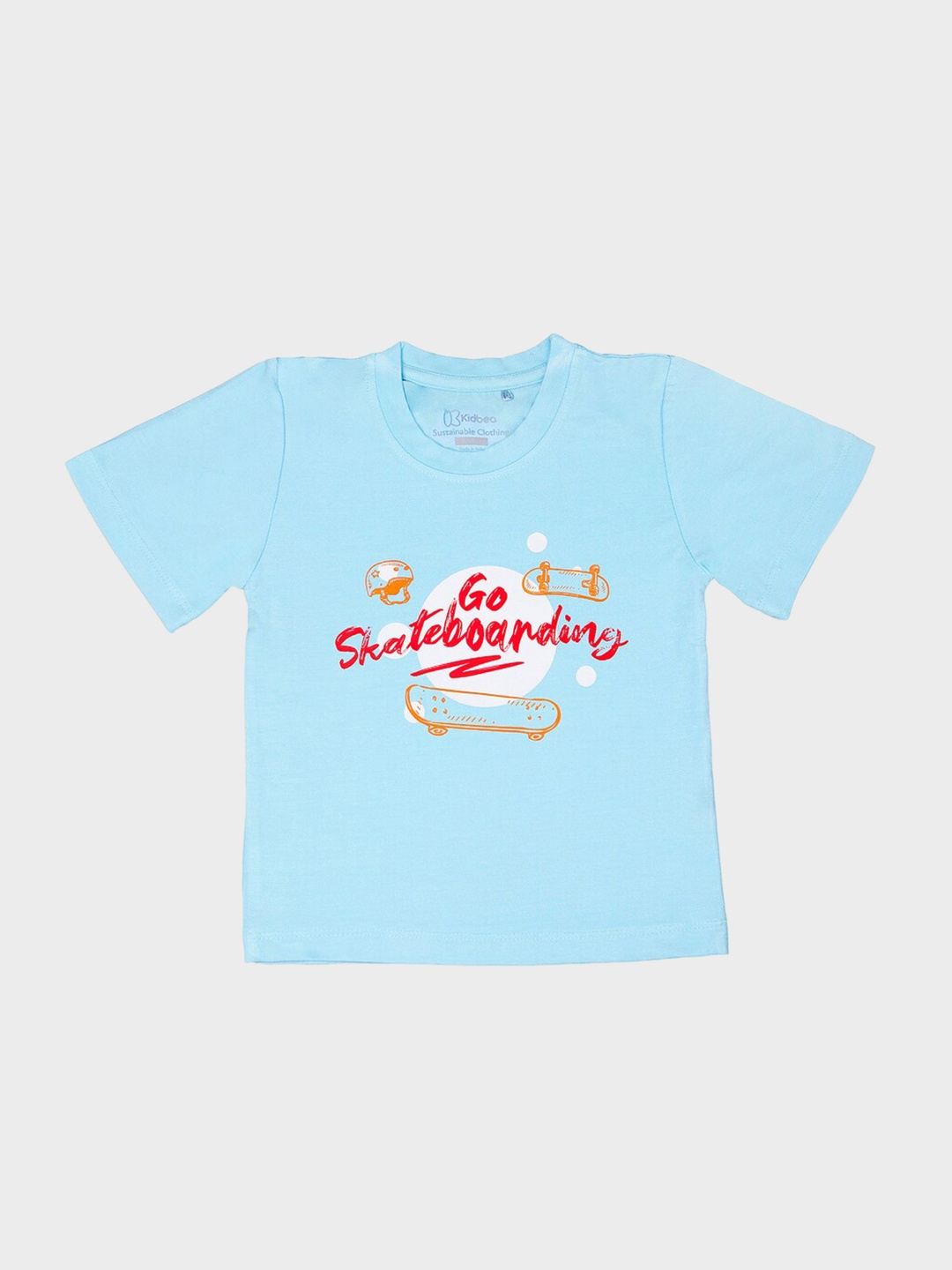 

Kidbea Boys Typography Printed Bamboo T-shirt, Blue
