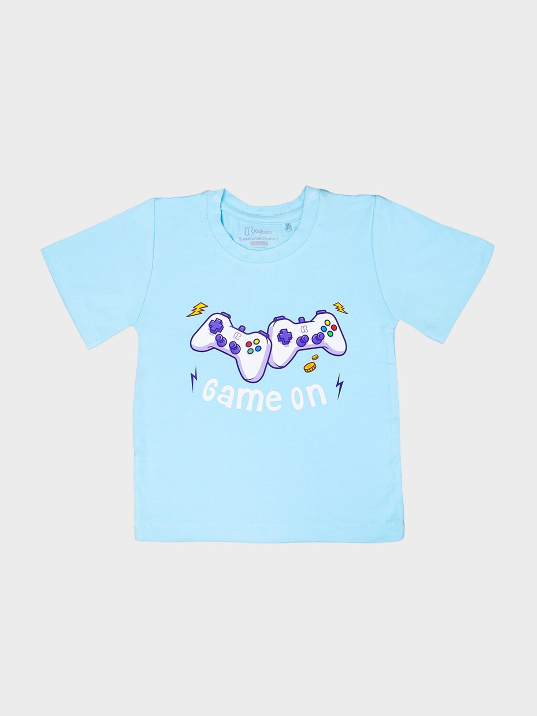 

Kidbea Boys Graphic Printed Bamboo T-shirt, Blue