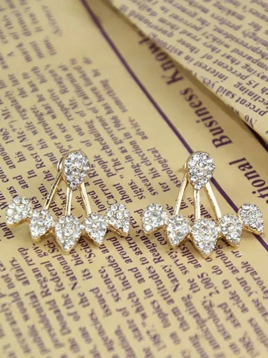 

VIEN Gold-Plated Contemporary Studs Earrings