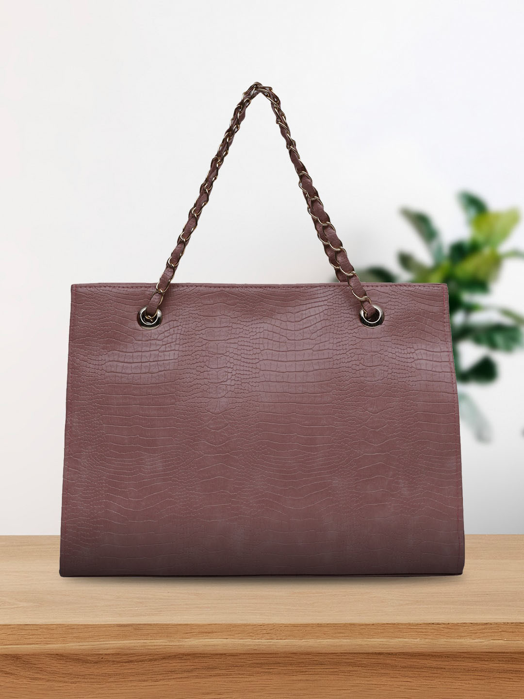 

MINI WESST Animal Textured Handheld Bag, Pink