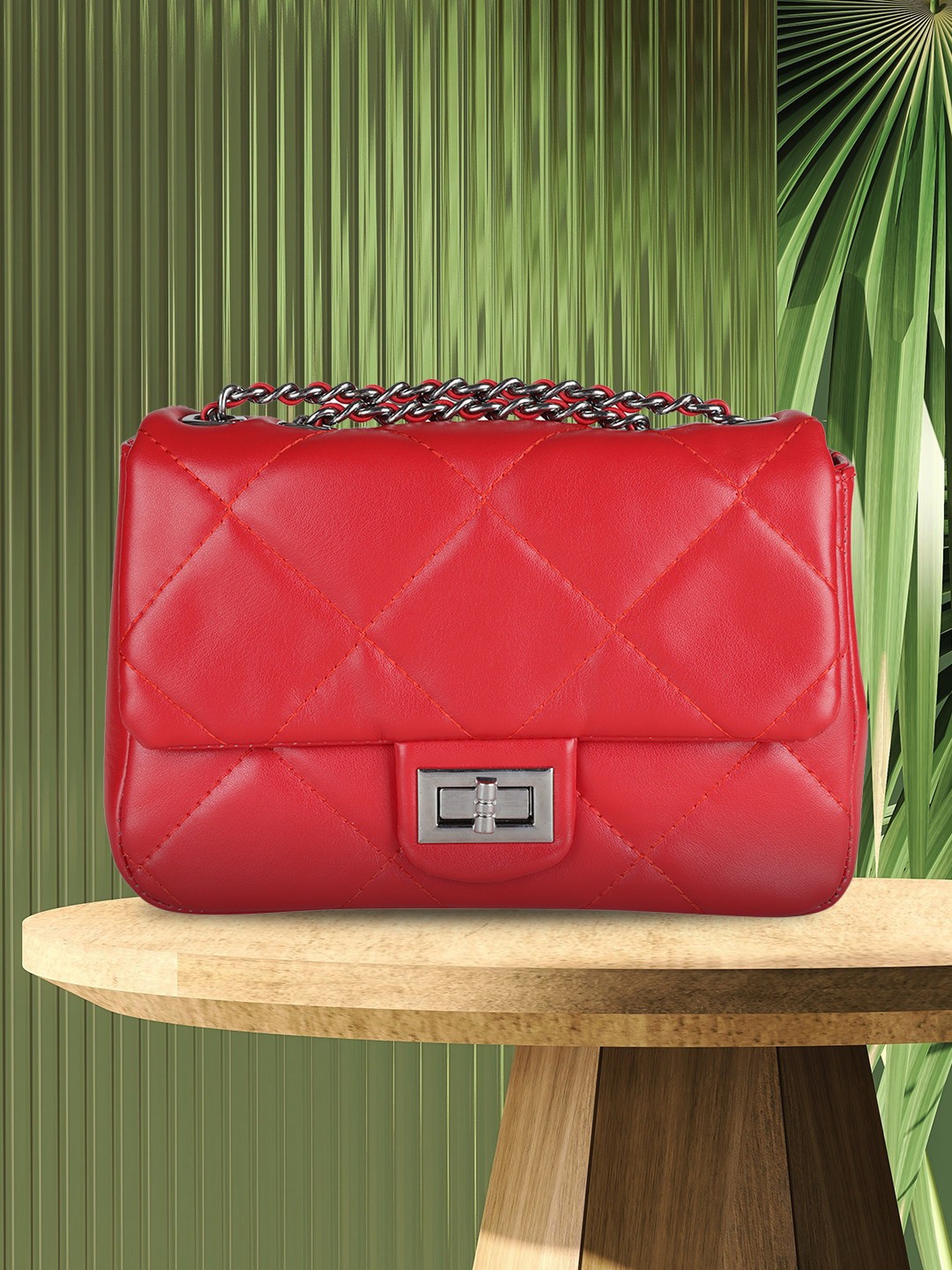 

MINI WESST Textured Structured Sling Bag, Red