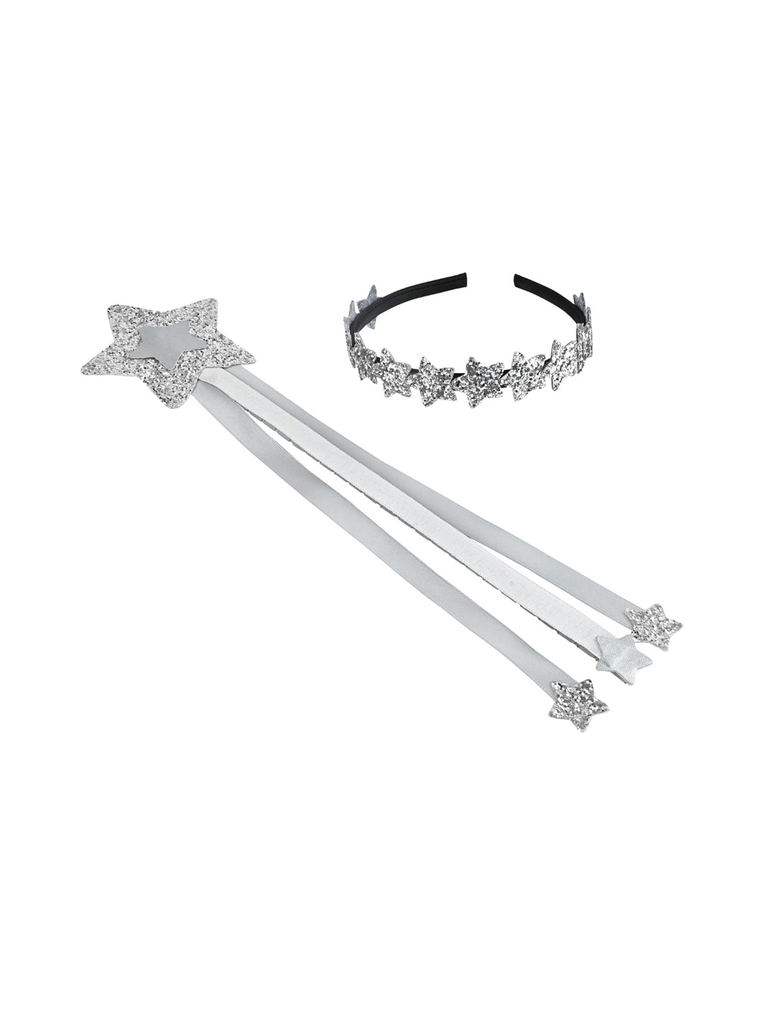 

Aye Candy Girls Star Tiara Hairband With Wand, Silver