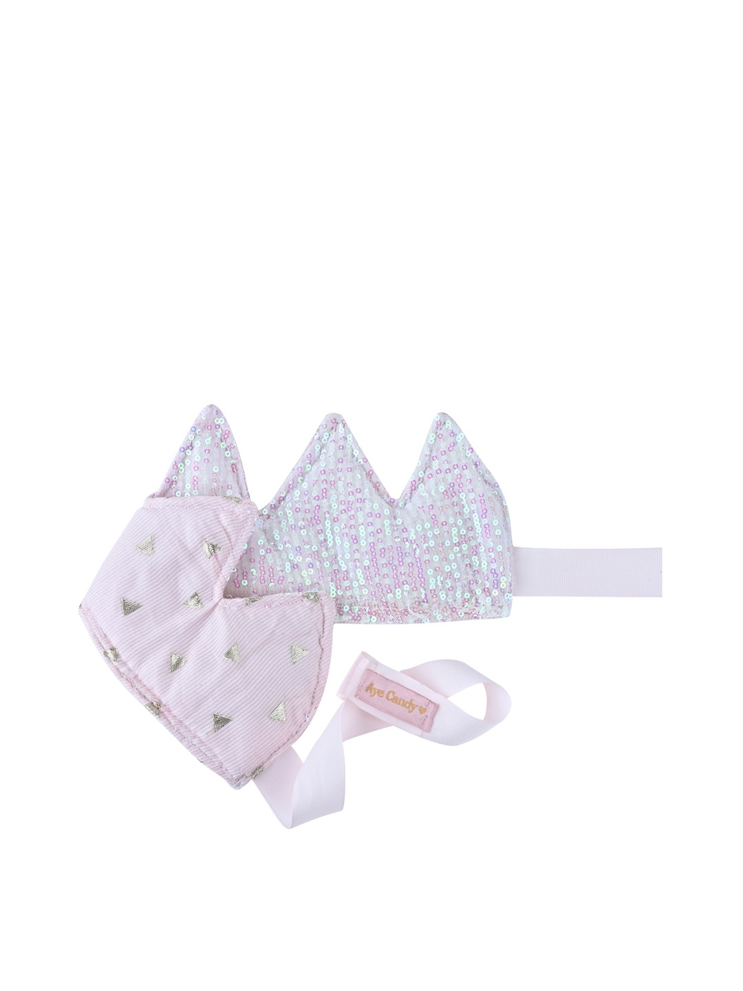 

Aye Candy Girls Embellished Reversible Crown With Wand, Silver