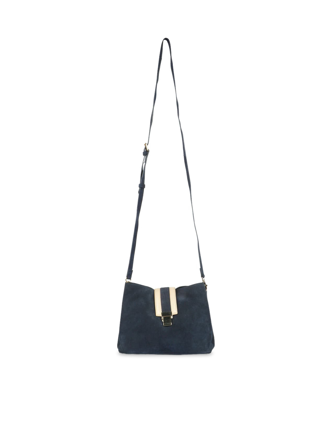 

Saint G Leather Structured Sling Bag, Blue