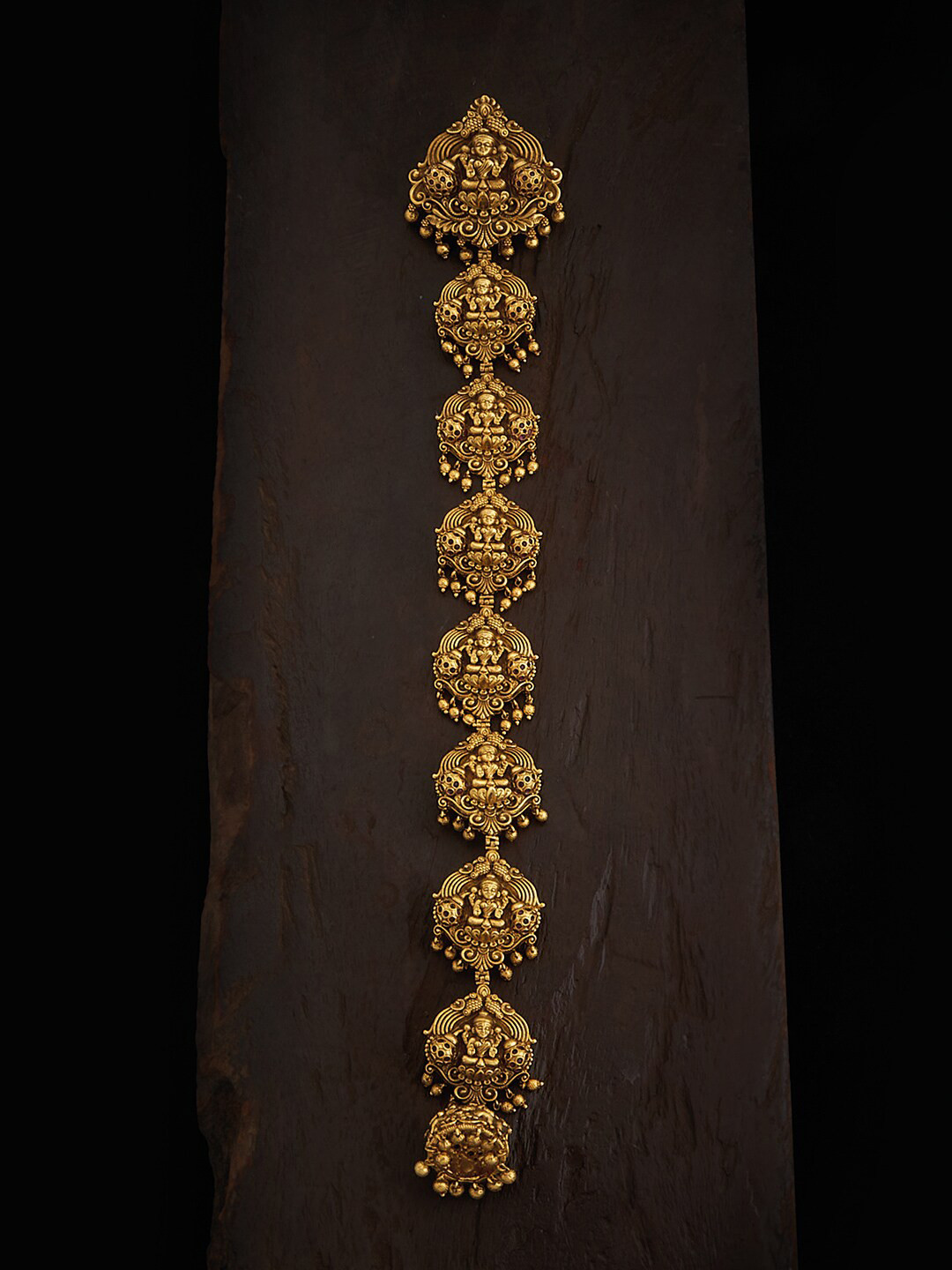 

Kushal's Fashion Jewellery Gold-Plated Ethnic Antique Temple Head Chain