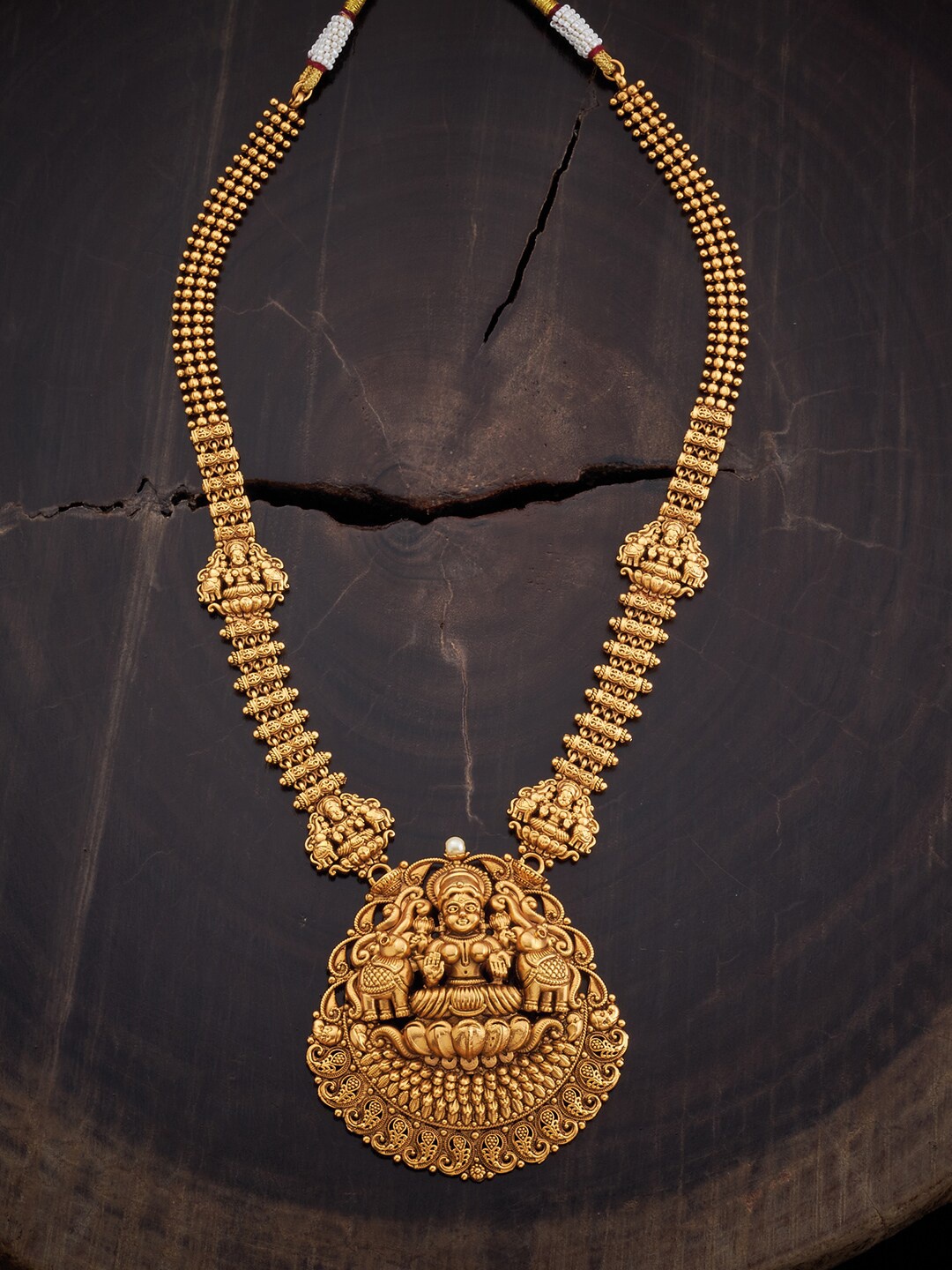 

Kushal's Fashion Jewellery Gold-Plated Beaded Statement Necklace