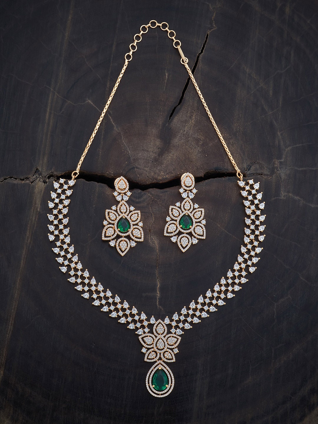 

Kushal's Fashion Jewellery Gold-plated Zircon-studded Jewellery Set