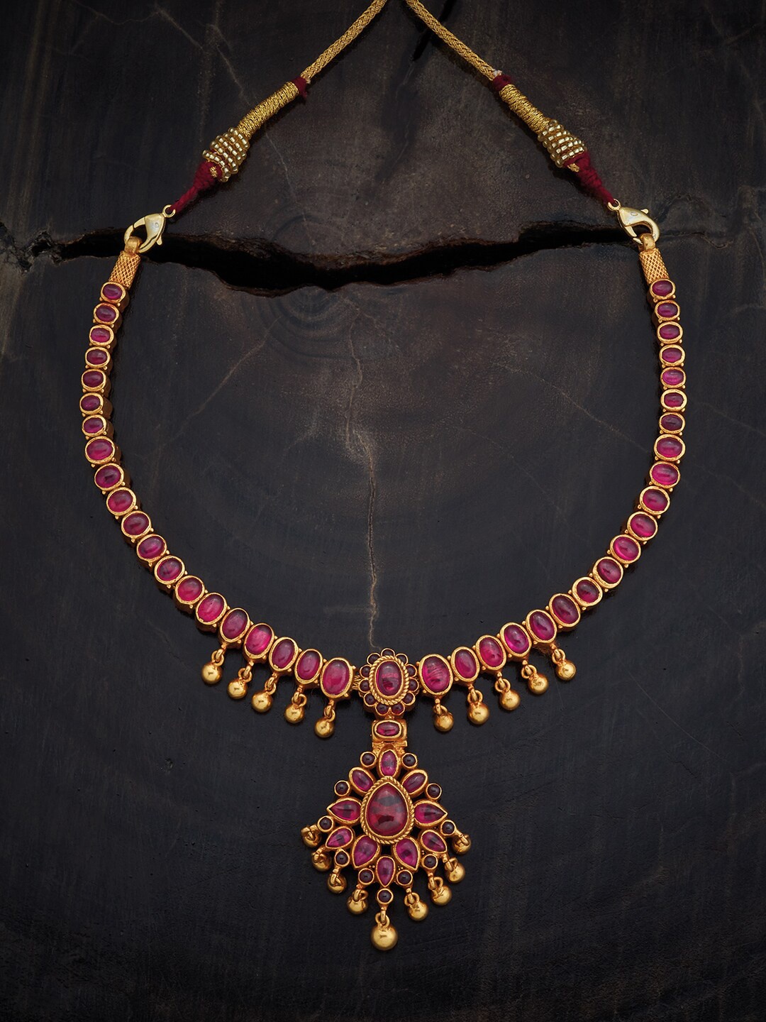

Kushal's Fashion Jewellery Set Of 2 Gold-Plated 92.5 Silver Temple Necklace
