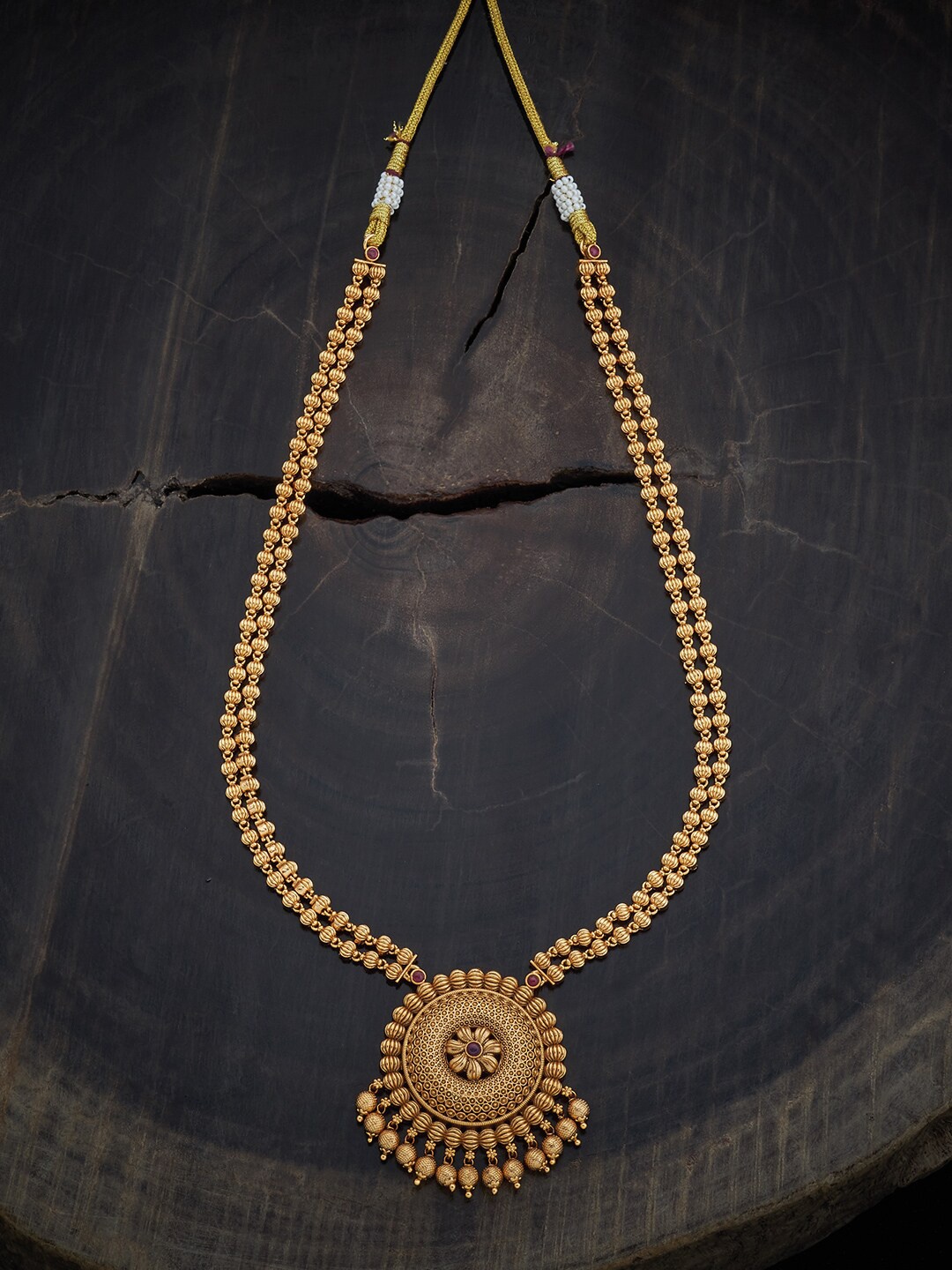 

Kushal's Fashion Jewellery Gold-Plated Silver Antique Necklace