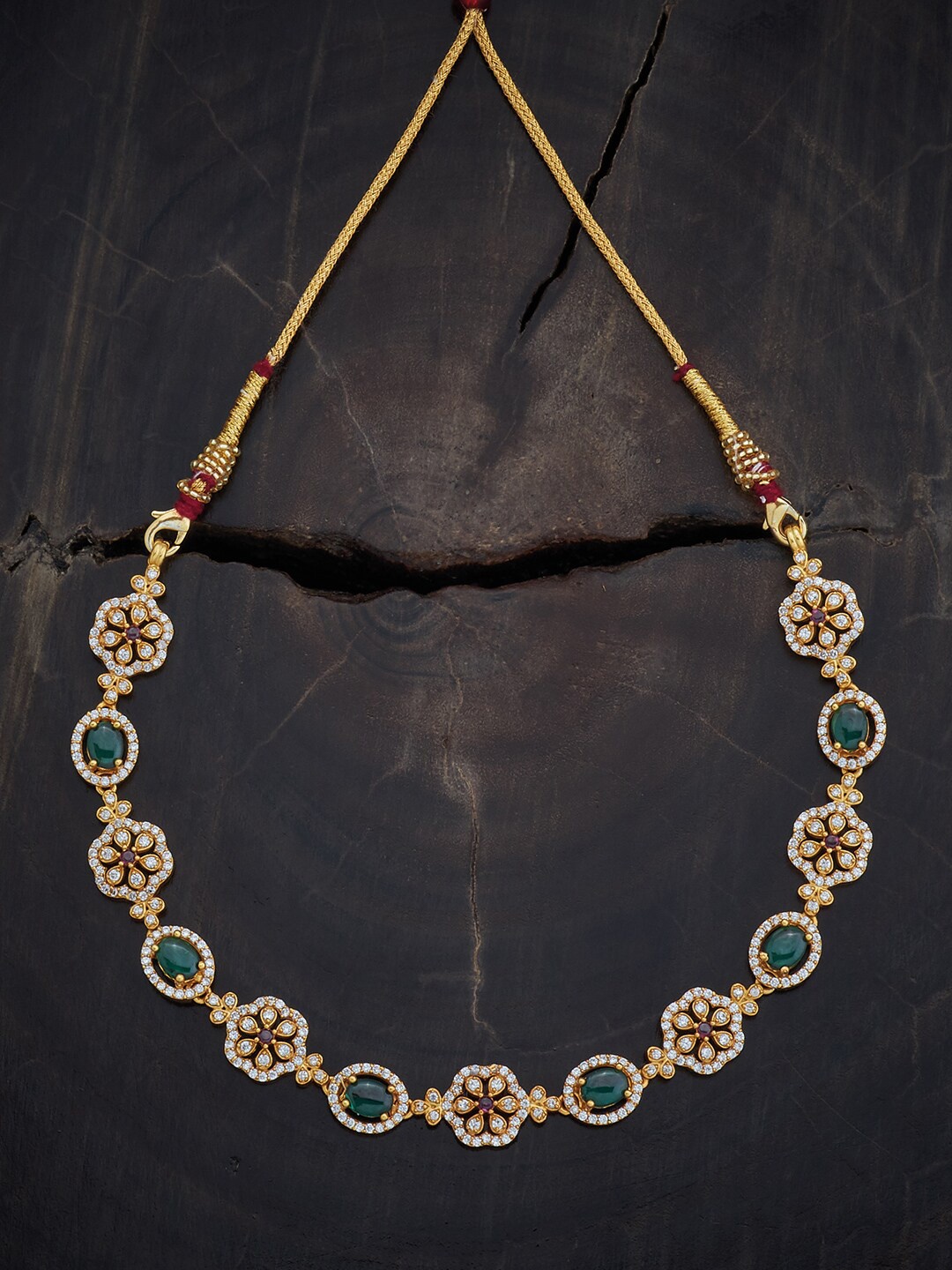 

Kushal's Fashion Jewellery Gold-Plated 92.5 Pure Silver Necklace