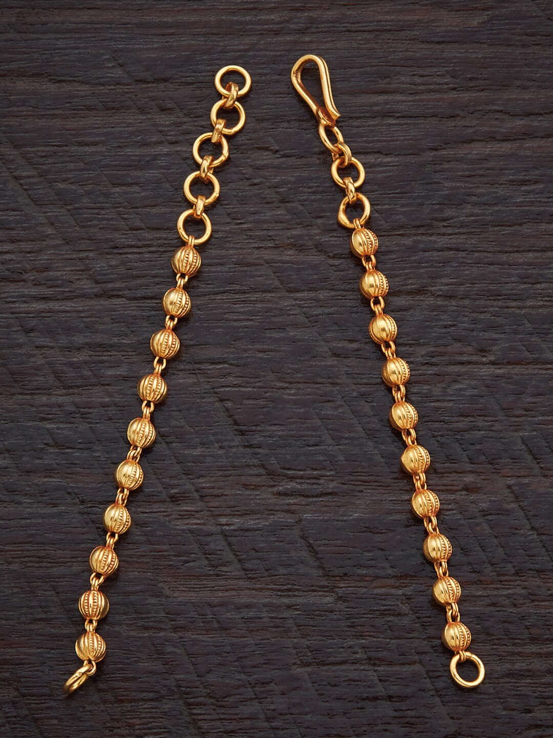 

Kushal's Fashion Jewellery Gold-Plated Silver Temple Chain, Na