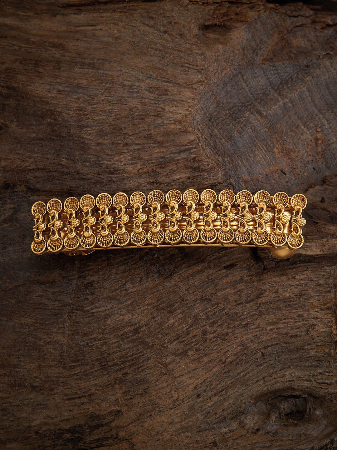 

Kushal's Fashion Jewellery Gold Plated Ethnic Antique French Barrette