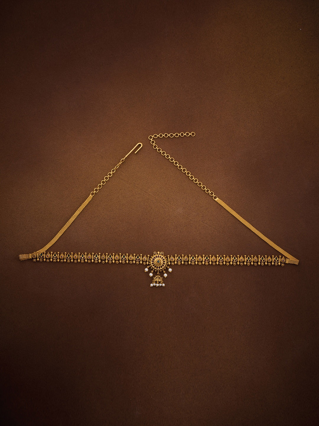

Kushal's Fashion Jewellery Gold-Plated Stone-Studded Kamarbandh