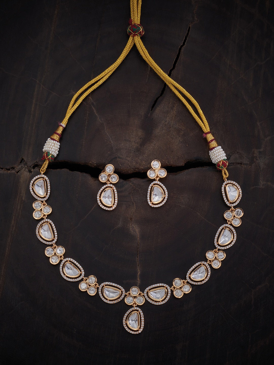 

Kushal's Fashion Jewellery Kundan-Studded Jewellery Set, Gold