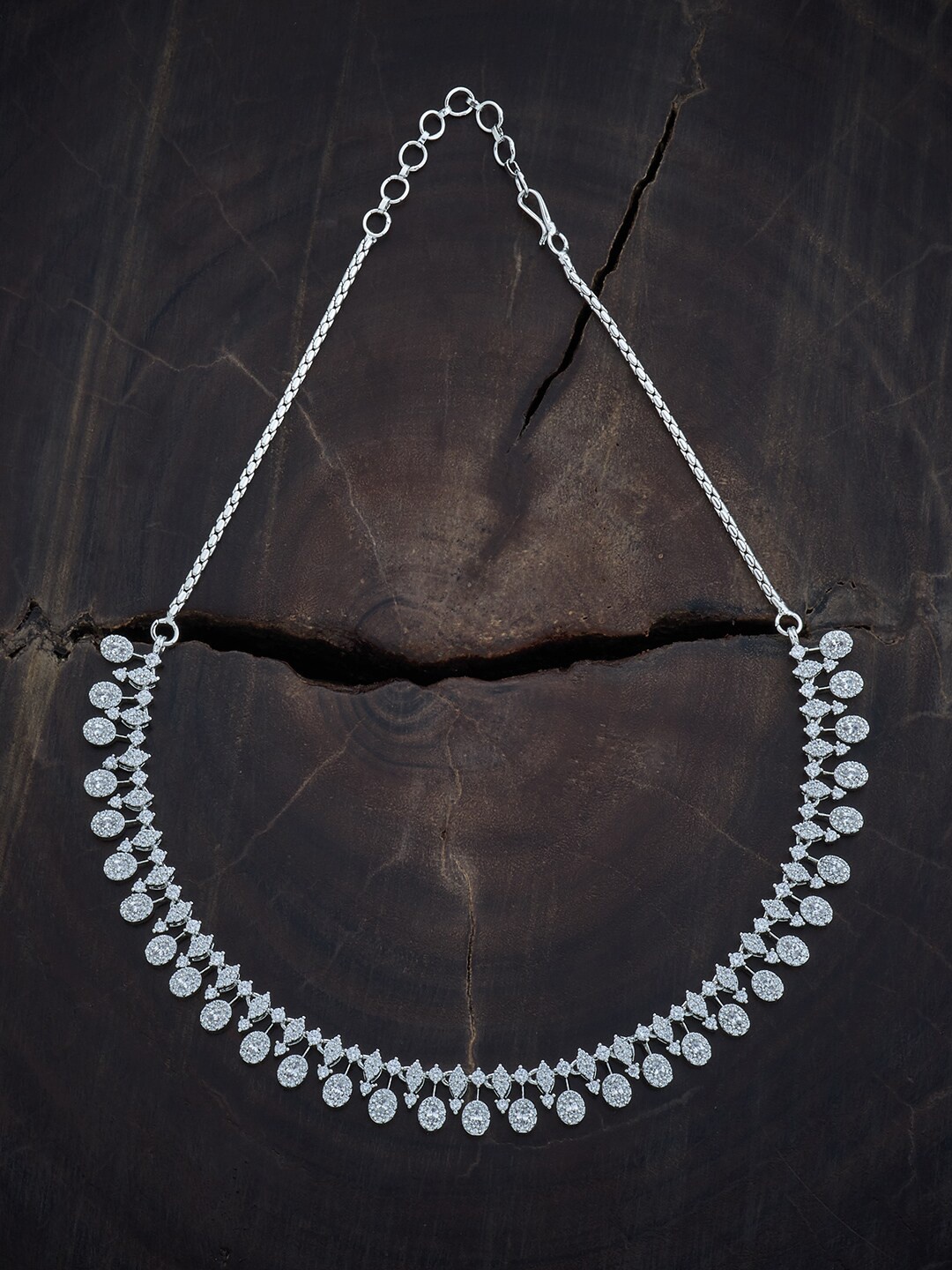 

Kushal's Fashion Jewellery Rhodium-Plated Necklace, Silver