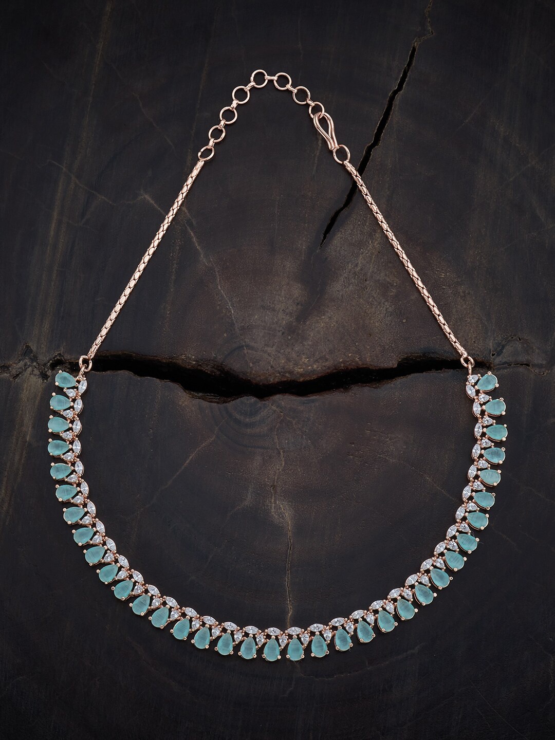 

Kushal's Fashion Jewellery Rose Gold Plated Necklace