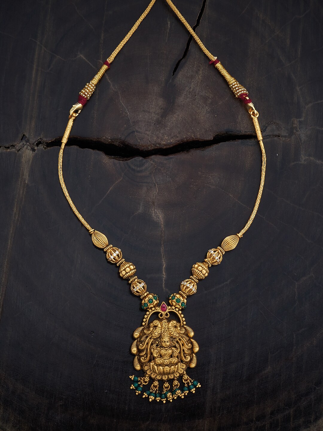 

Kushal's Fashion Jewellery Gold-Plated Temple Necklace