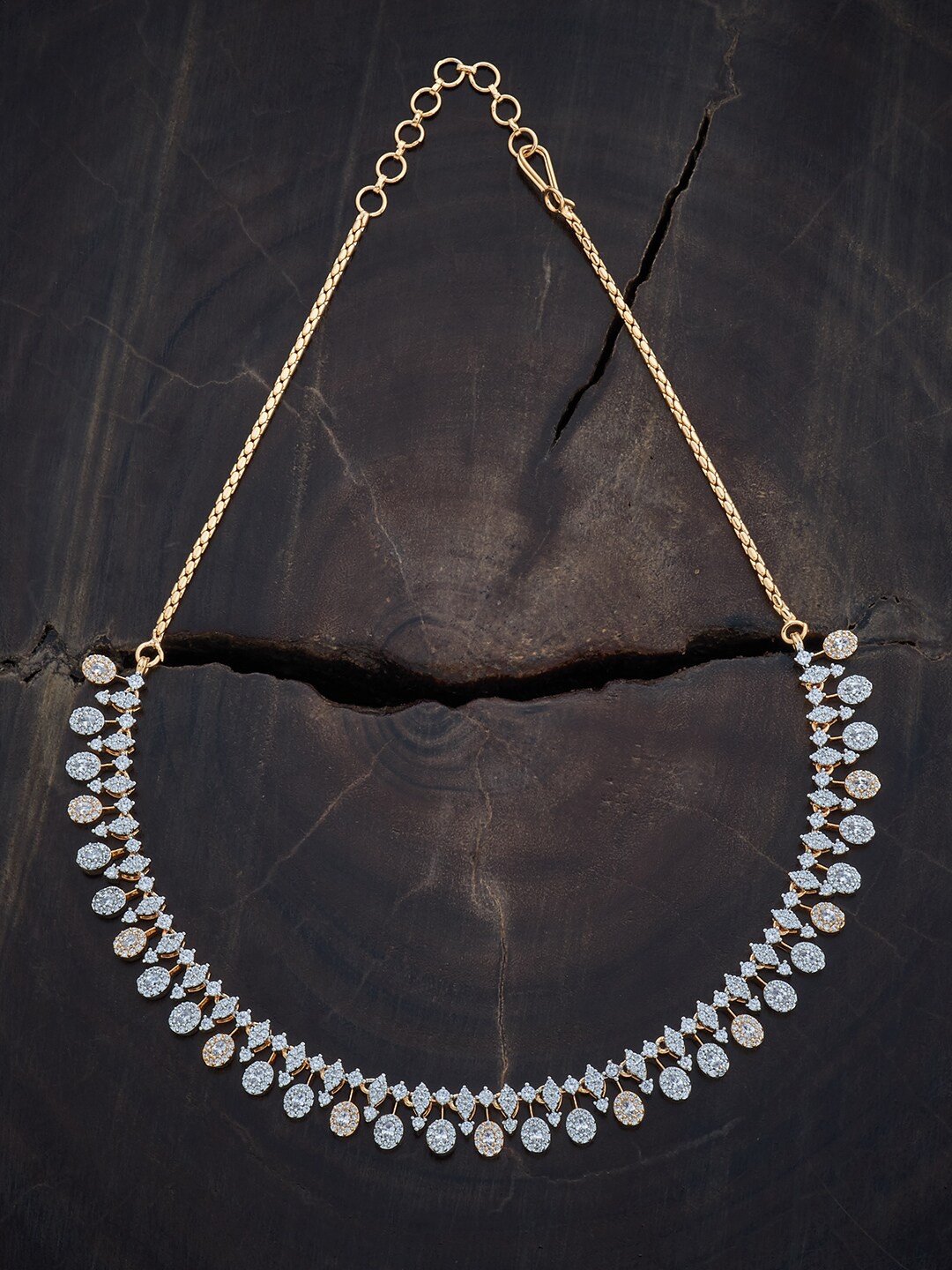 

Kushal's Fashion Jewellery Copper Cubic Zirconia Gold-Plated Necklace