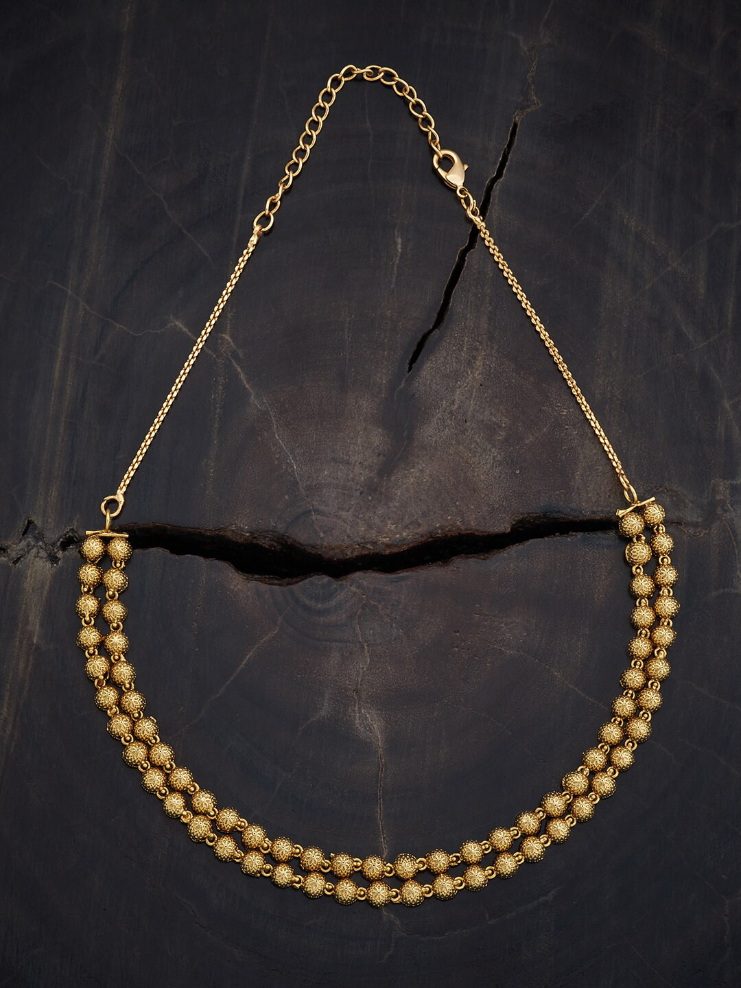 

Kushal's Fashion Jewellery Silver Gold-Plated Necklace