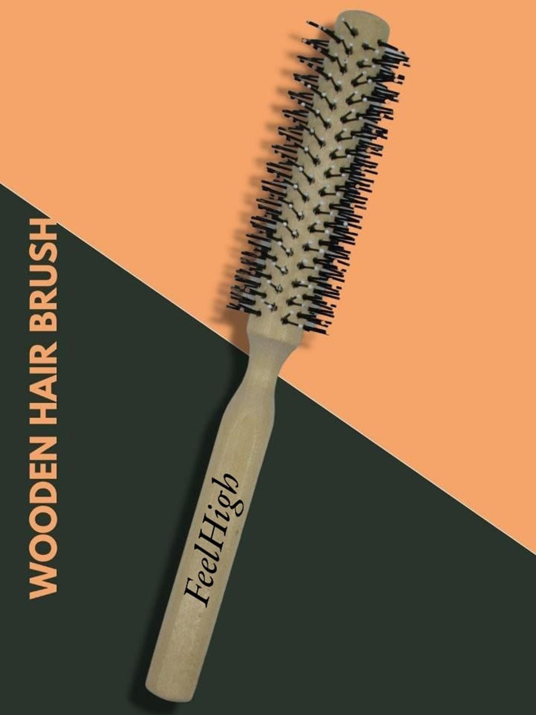 

FEELHIGH Professional Wooden Hair Brush, Brown