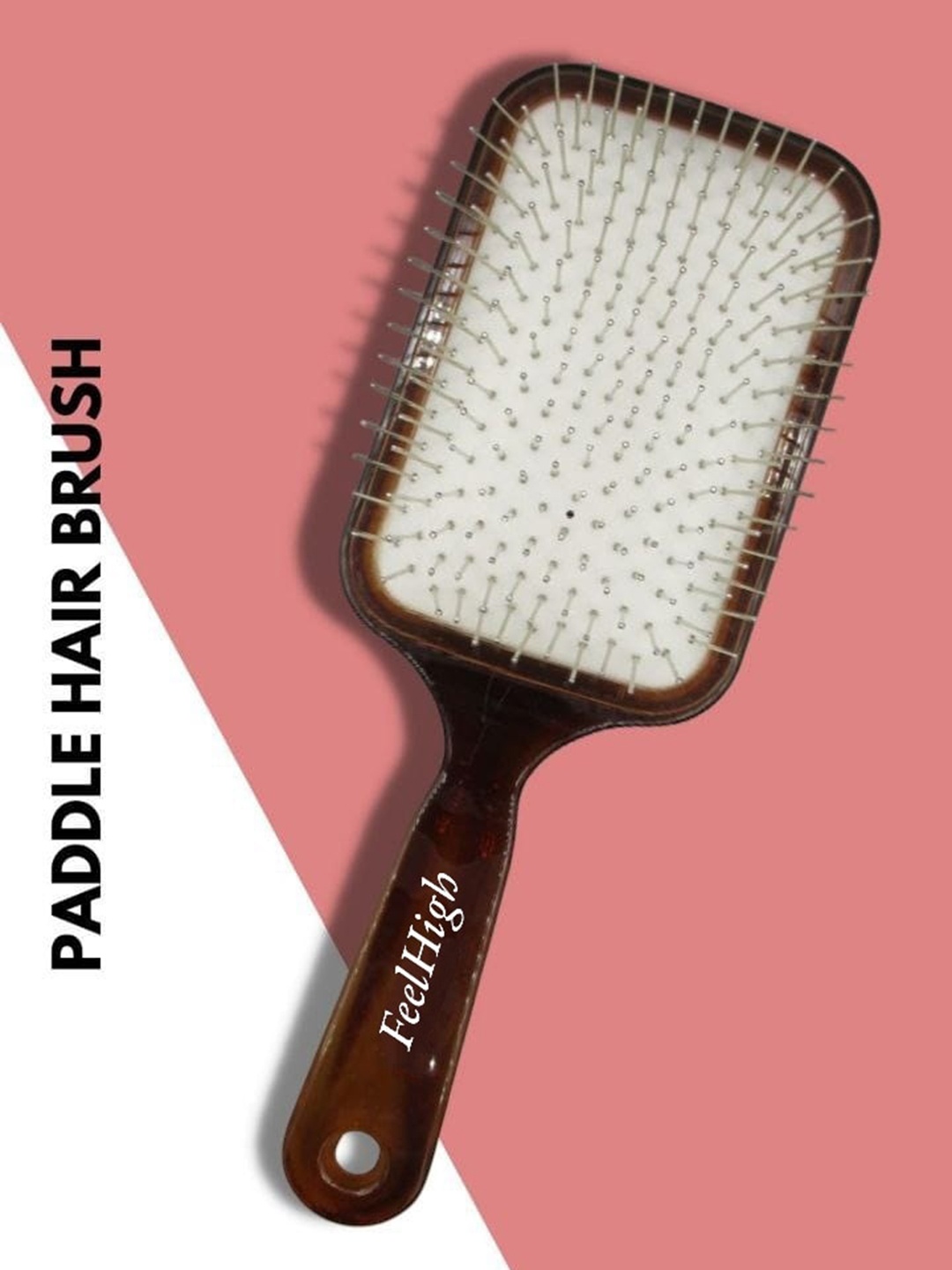 

FEELHIGH Unisex Professional Paddle Hair Brush, White