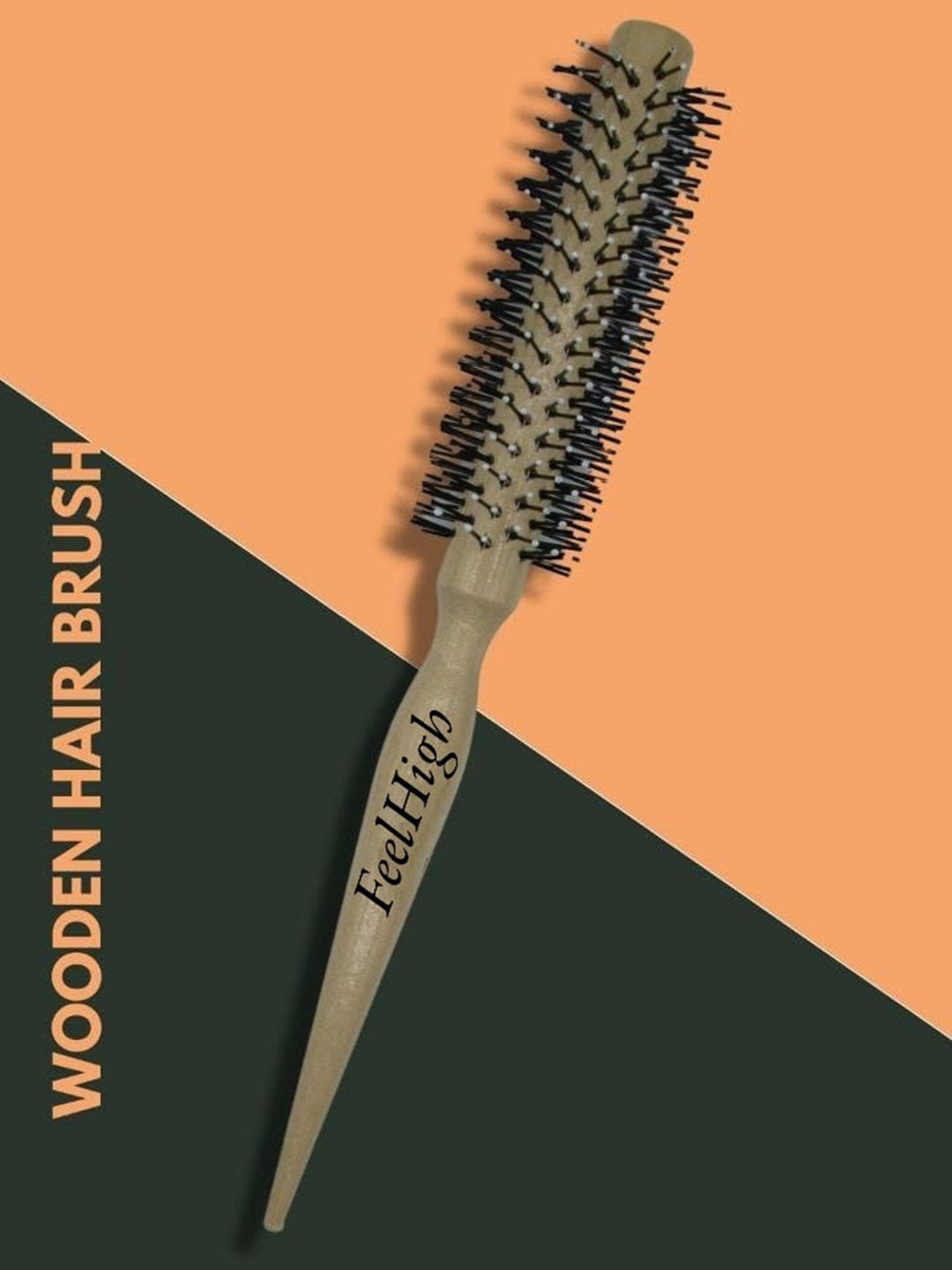 

FEELHIGH Professional Wooden Hair Brush, Brown