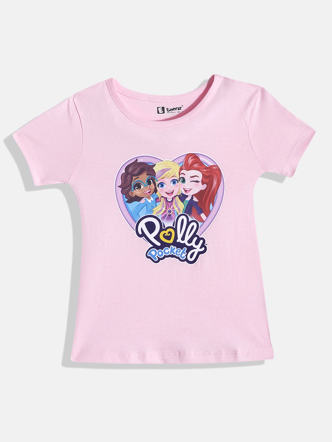 

Eteenz Girls Polly Princess Printed Premium Cotton T-shirt, Pink