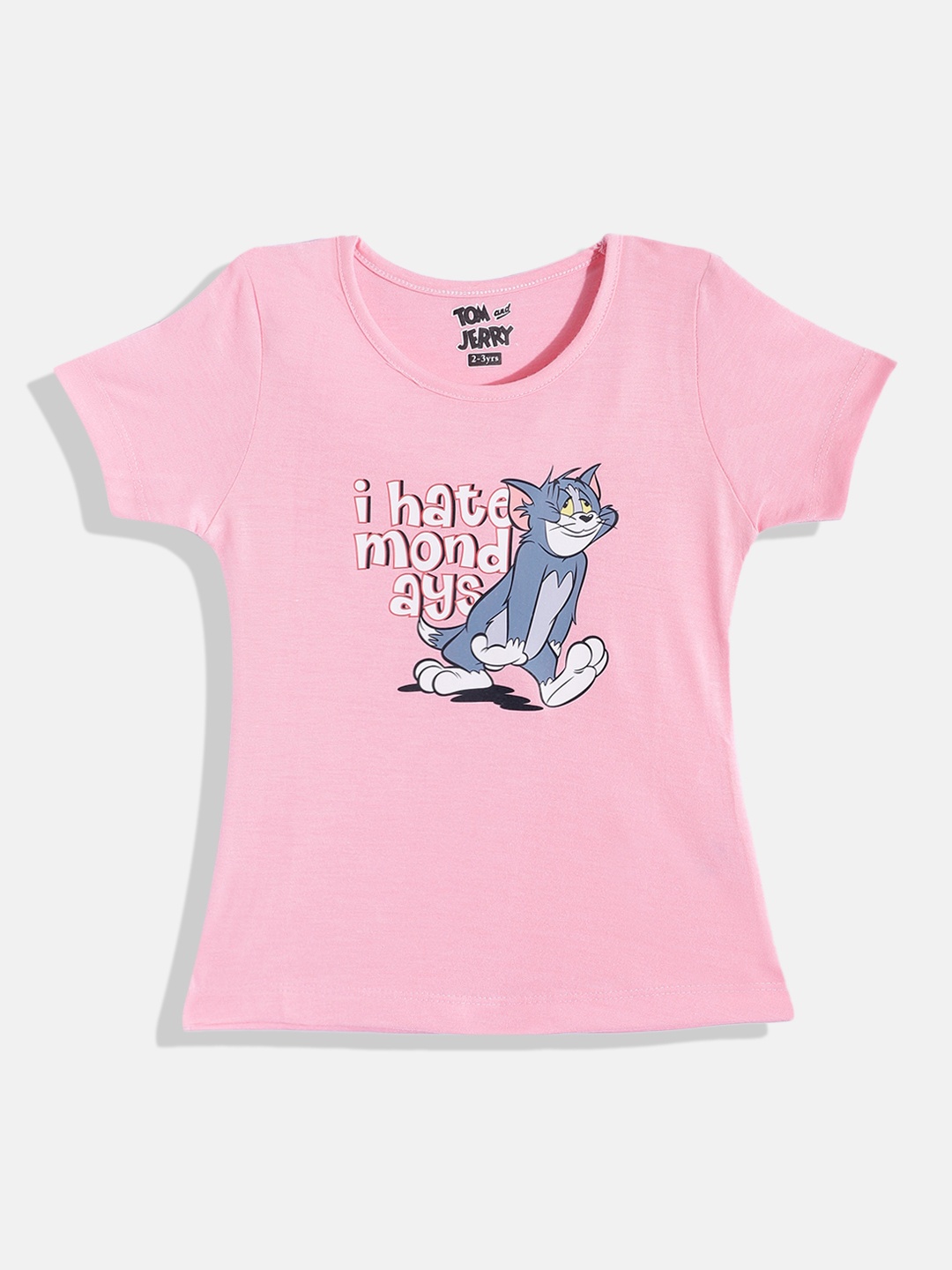 

Eteenz Girls Premium Cotton Tom Printed T-shirt, Pink