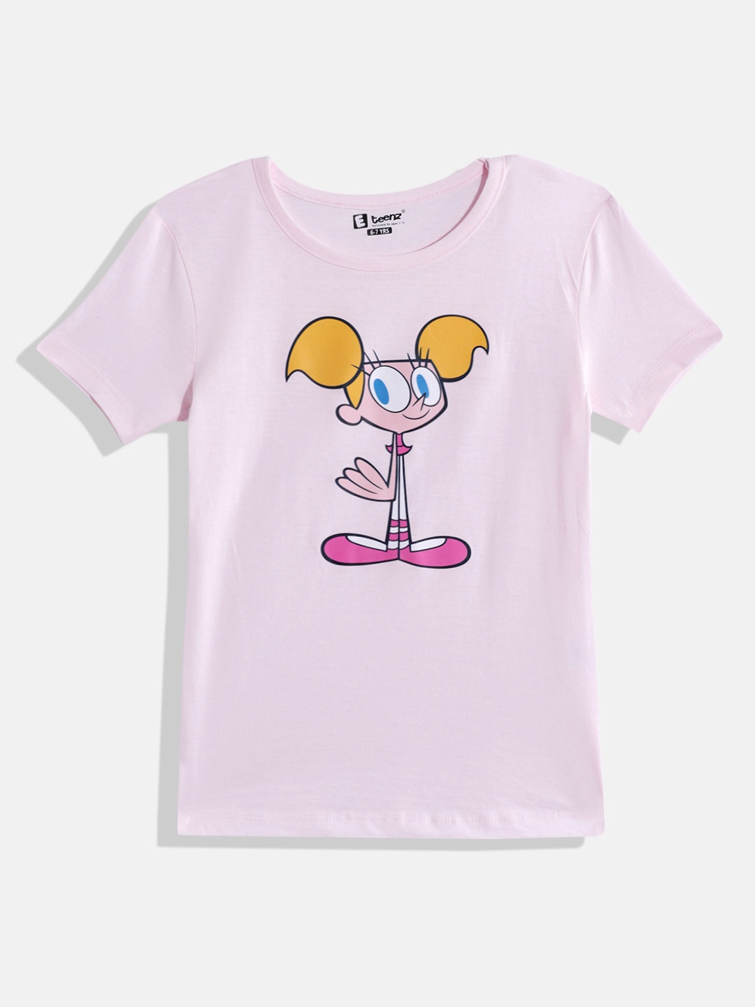 

Eteenz Girls Dexters Printed Premium Cotton Top, Pink