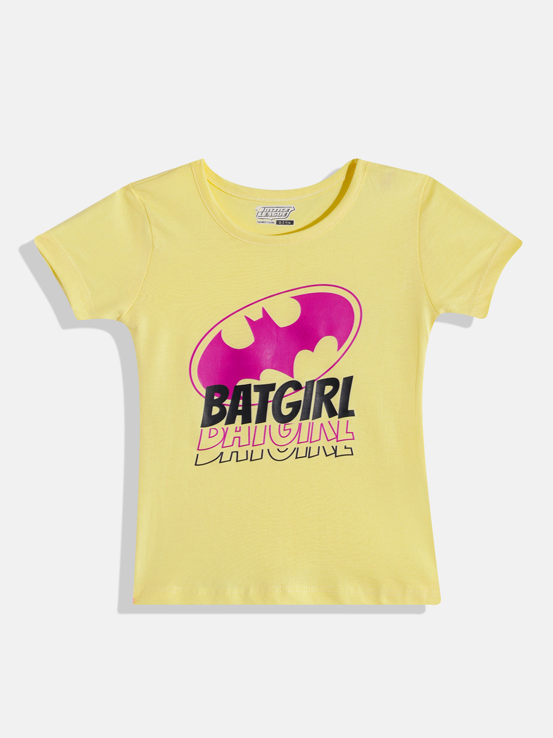 

Eteenz Girls Batgirl Printed Premium Cotton T-shirt, Yellow