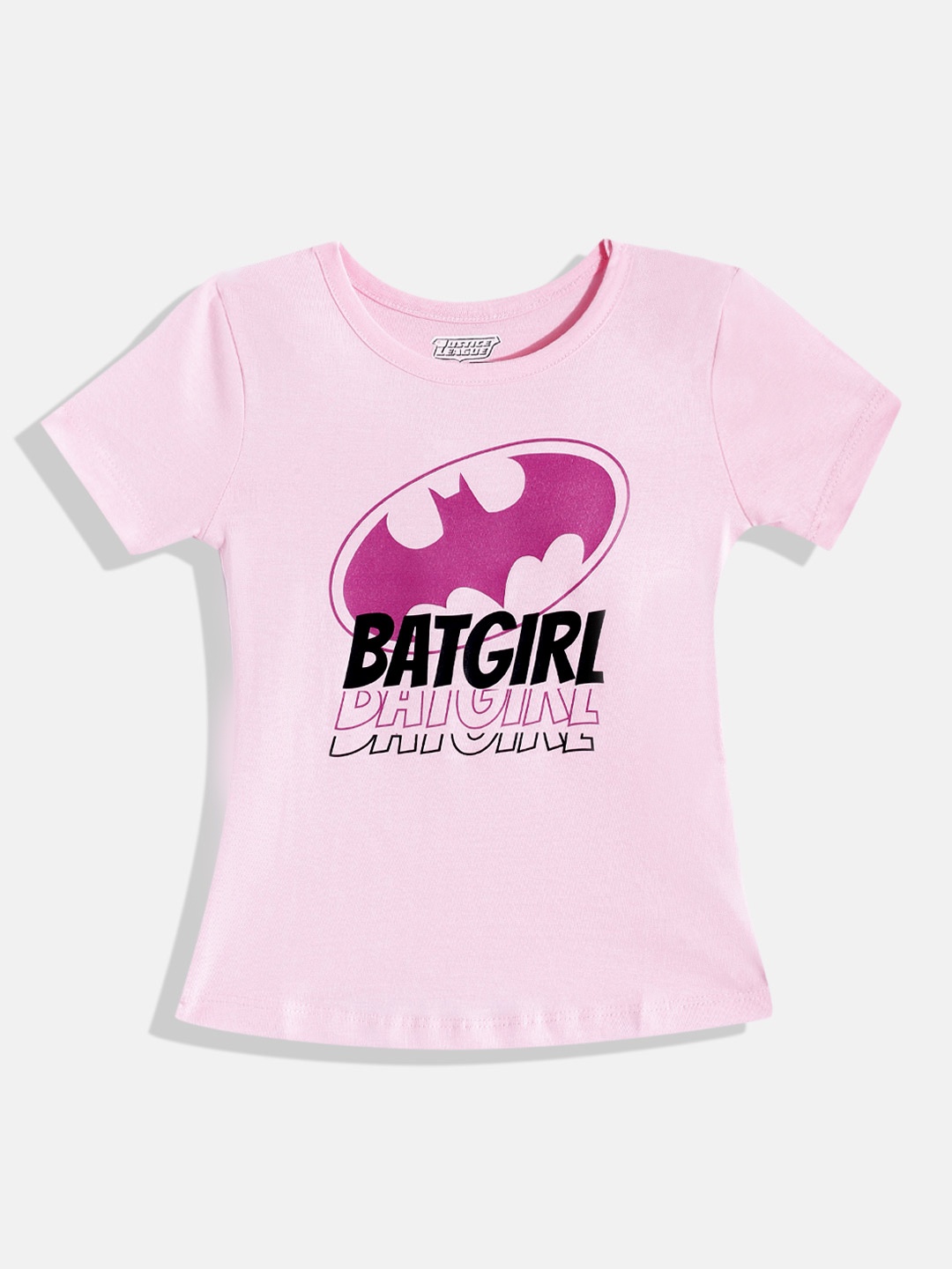 

Eteenz Girls Batgirl Printed Premium Cotton T-shirt, Pink