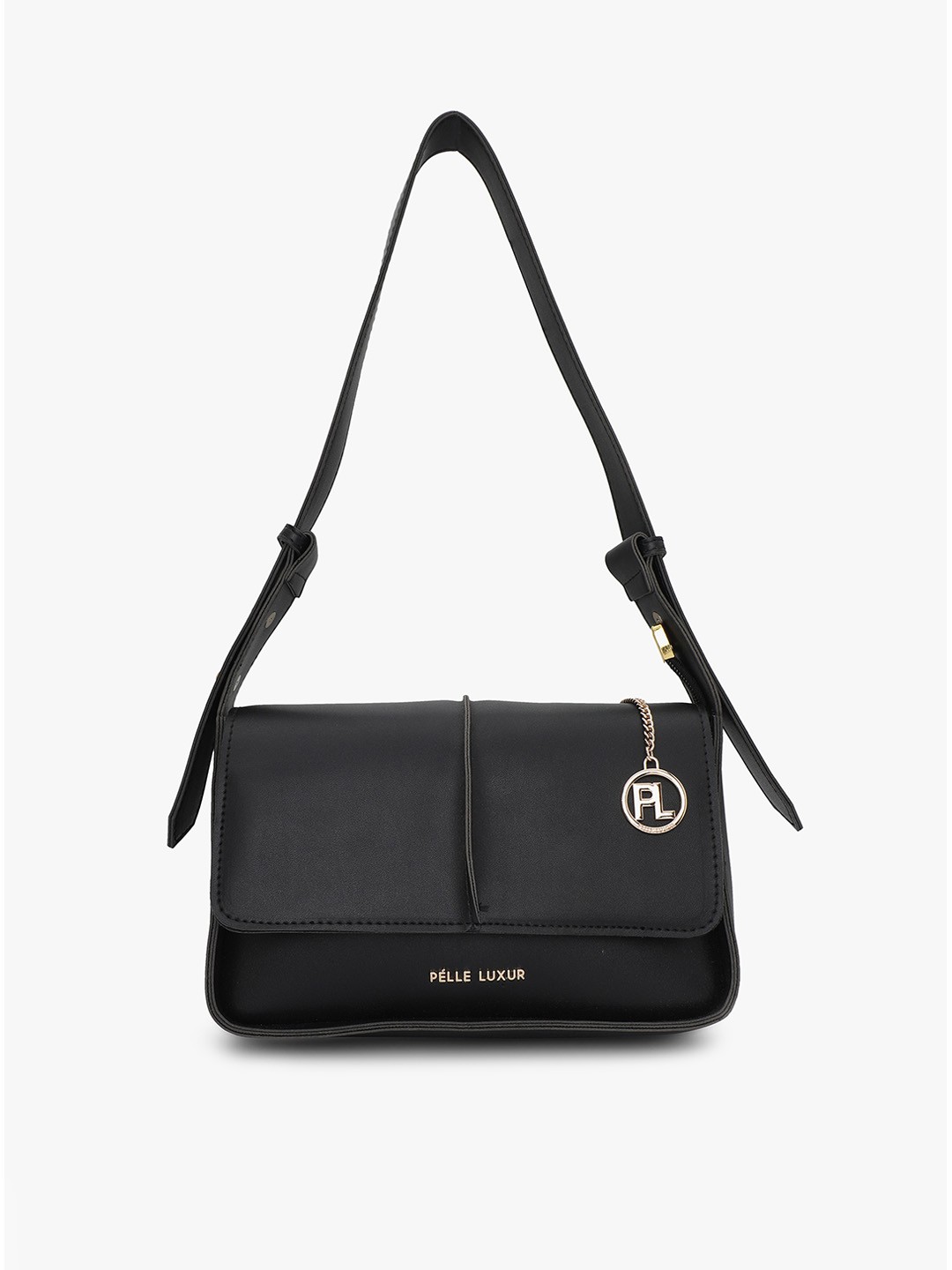 

PELLE LUXUR Small Structured Shoulder Bag, Black