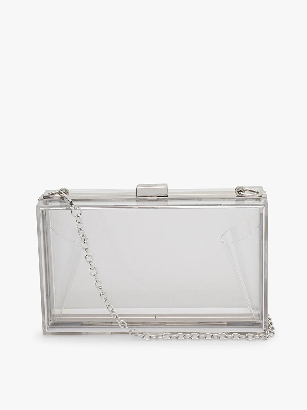 

PELLE LUXUR Transparent Small Structured Sling Bag, White