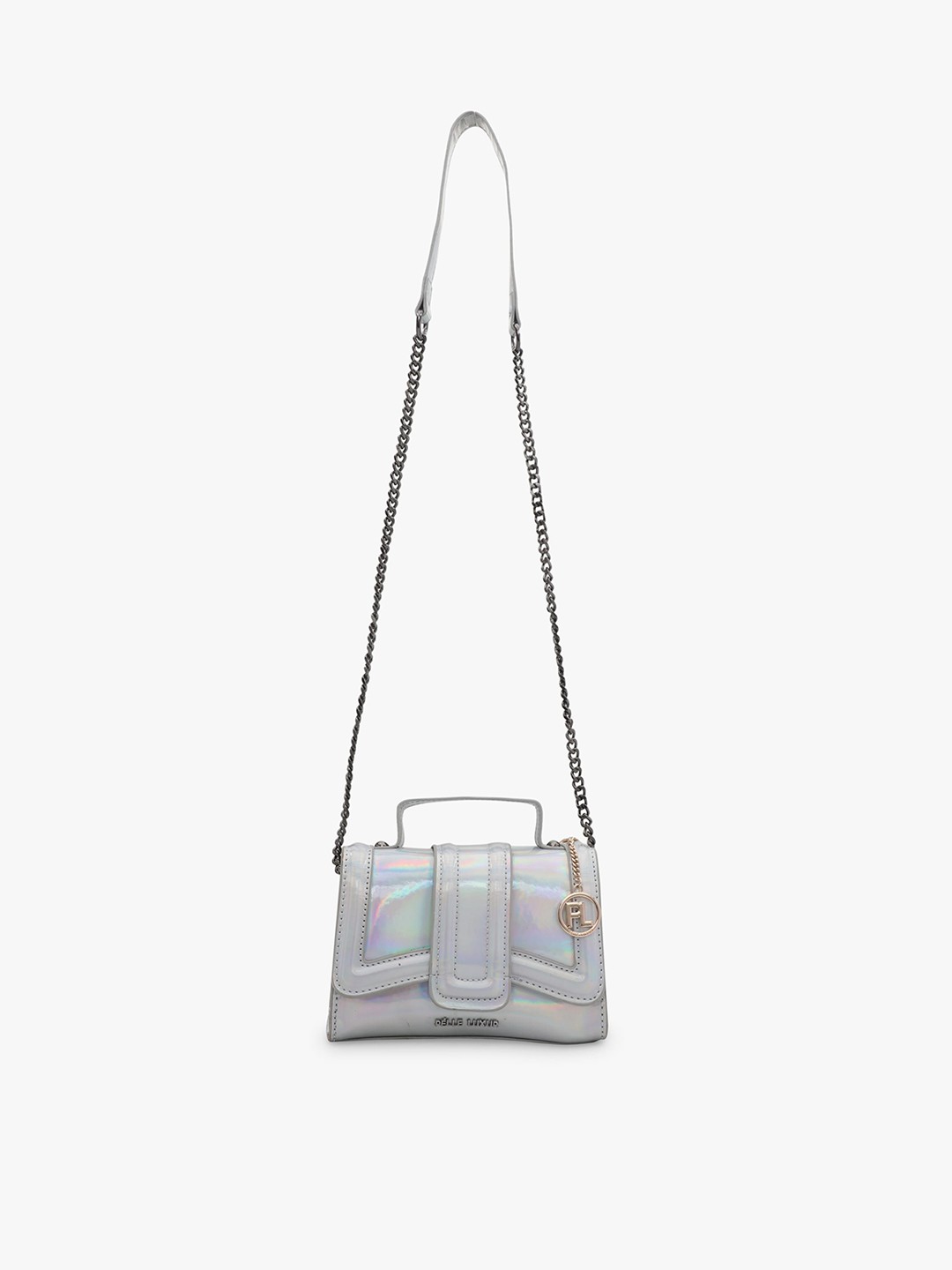 

PELLE LUXUR Structured Sling Bag, Grey