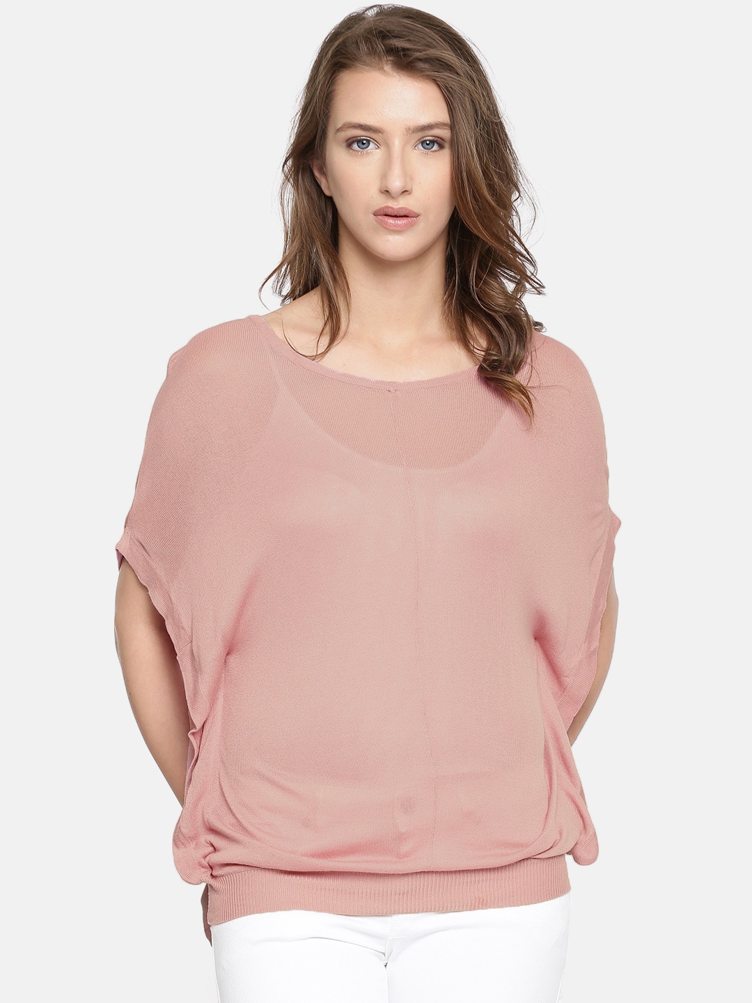 

Vero Moda Women Pink Solid Blouson Top