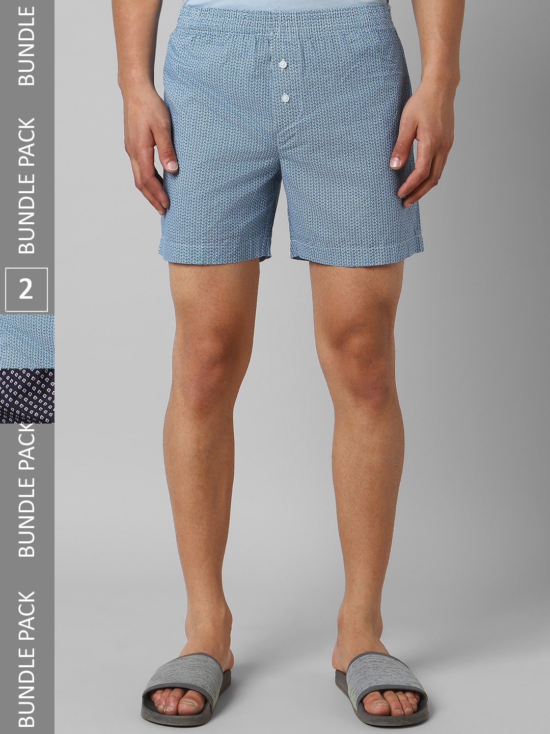 

Pantaloons Pack Of 2 Printed Pure Cotton Boxers P122AMBX00007Multicolor, Blue