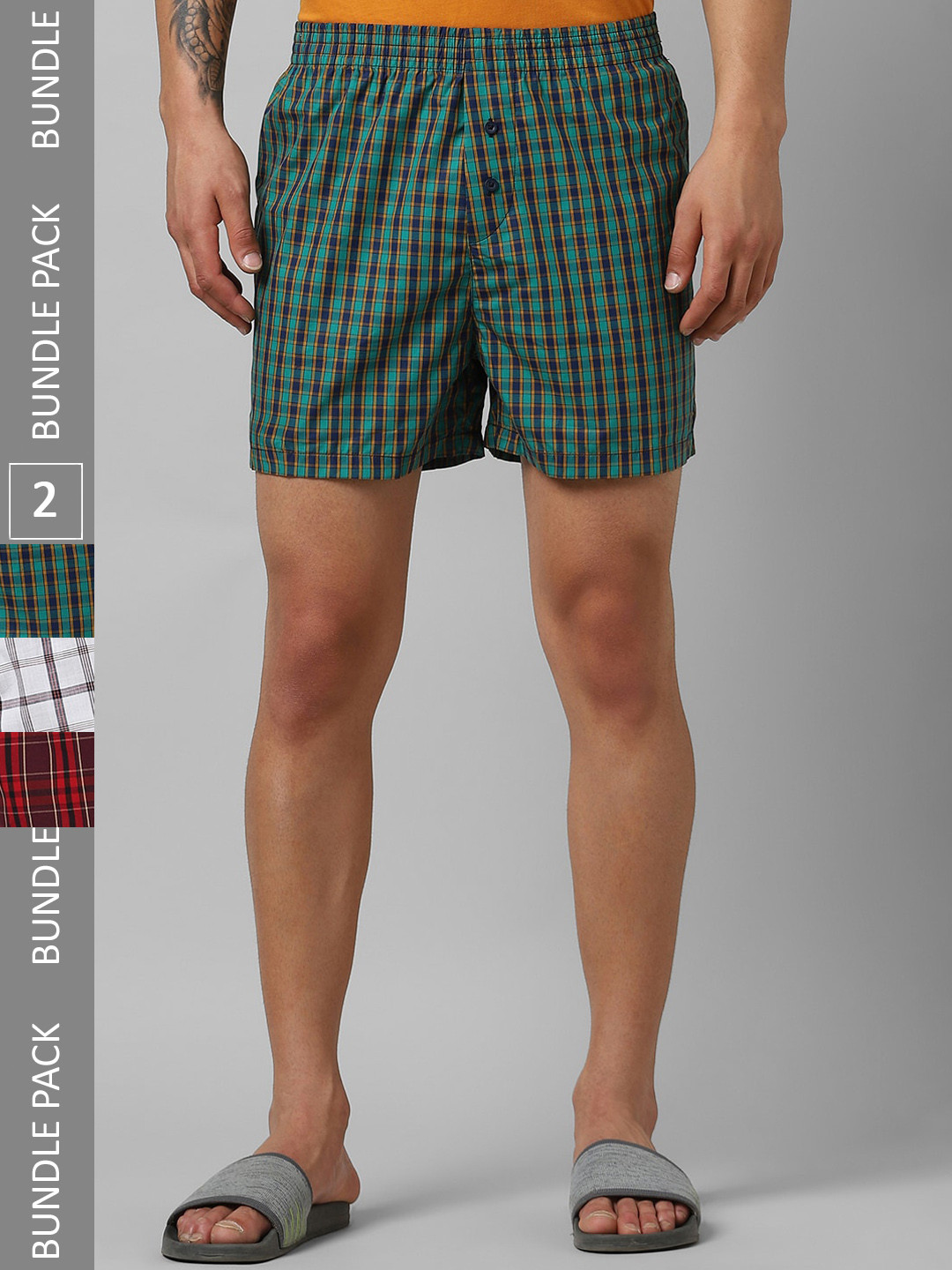 

Pantaloons Men Pack Of 3 Pure Cotton Boxers P122AMBX00056Multicolor, Red