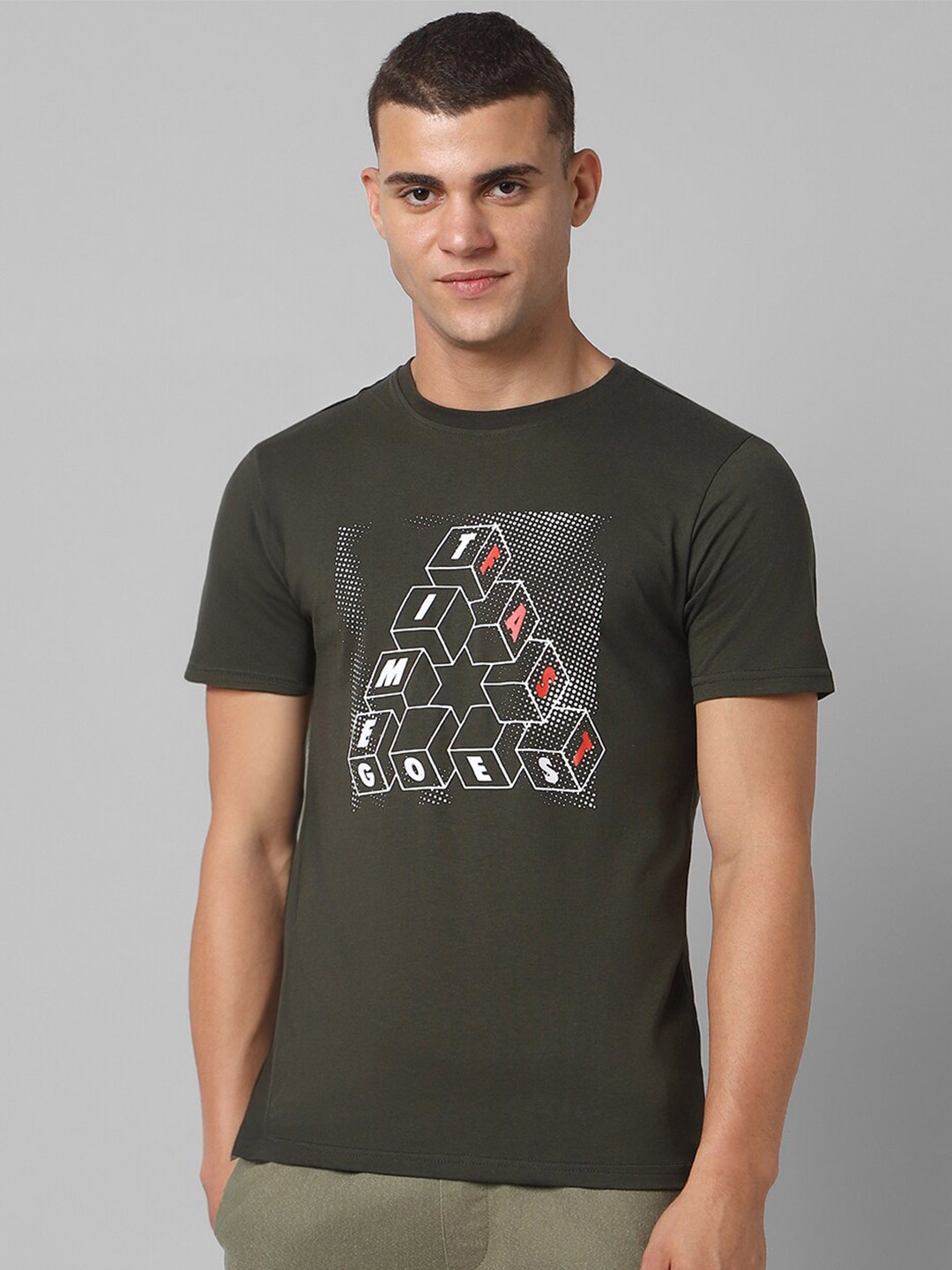 

Pantaloons Graphic Printed Regular Fit Cotton Casual T-shirt, Black
