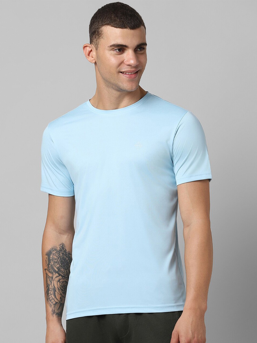 

Pantaloons Round Neck Short Sleeve Regular T-shirt, Blue