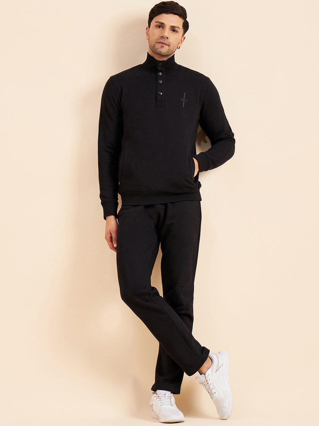 

Sweet Dreams Black Mock Collar Fleece Tracksuit