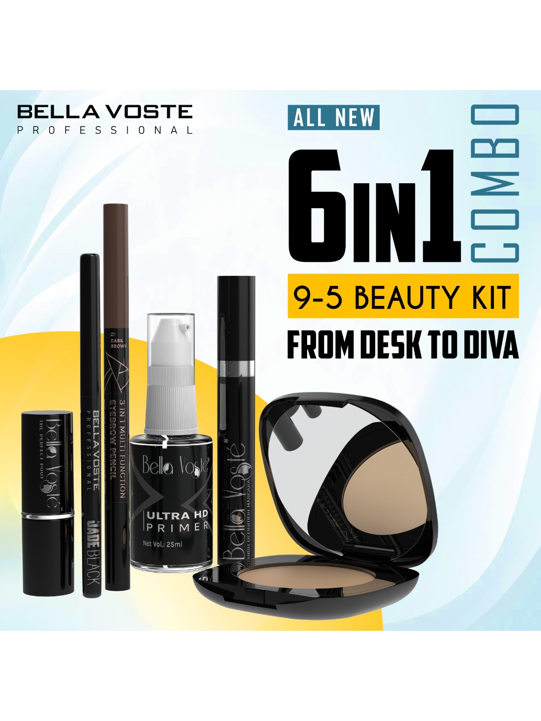 

Bella Voste Set Of 6 Proffesional 9 to 5 Beauty Kit, Purple