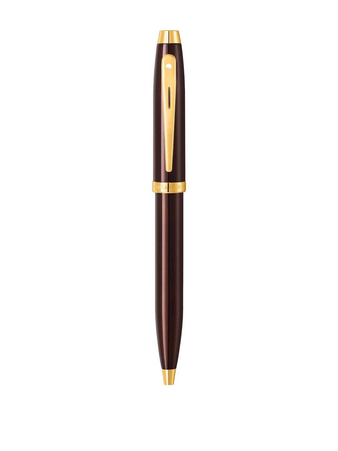 

Sheaffer Coffee Brown with Gold Toned Trim E9370 Gift100 Ballpoint Pen