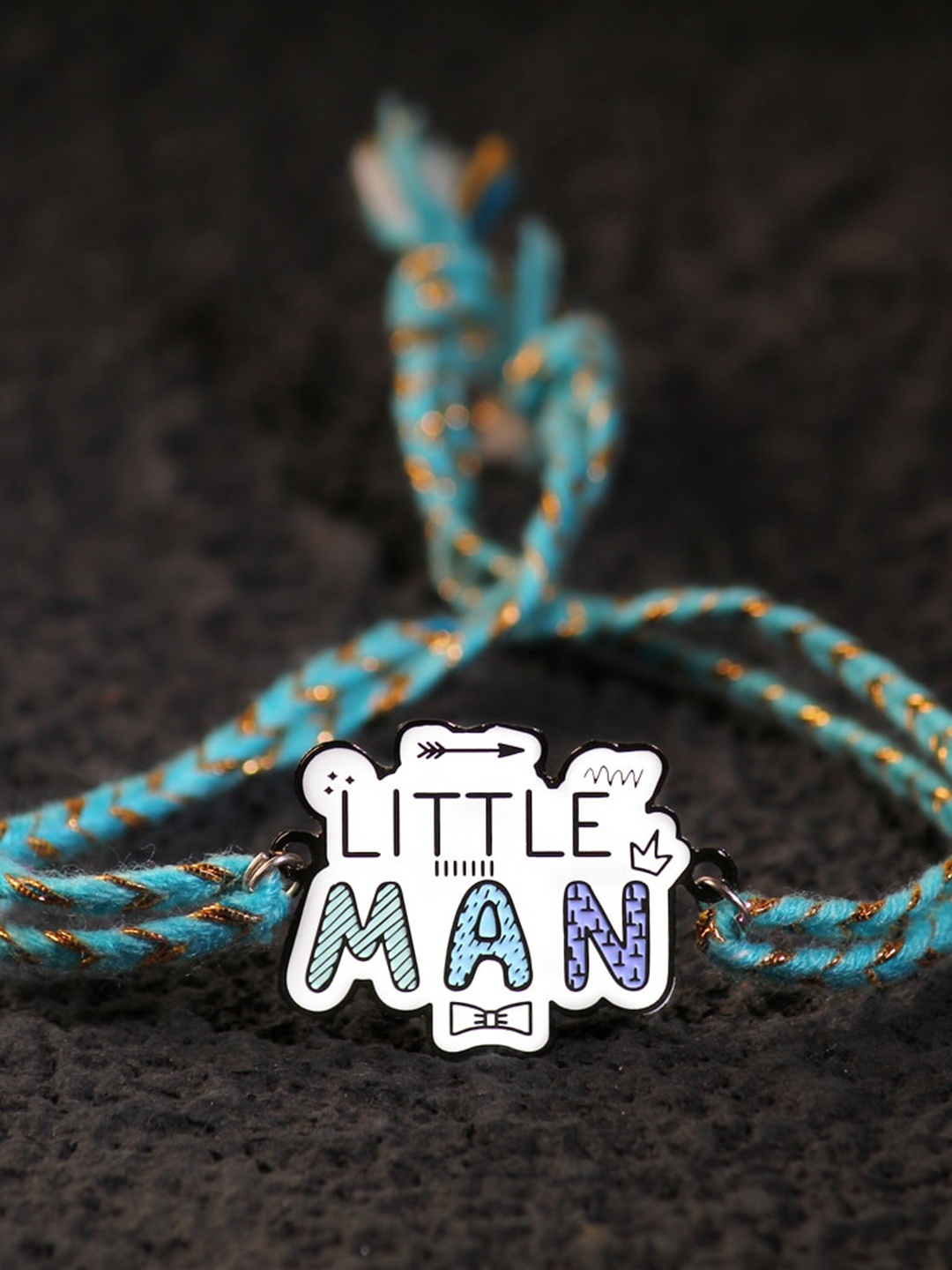

Bigsmall Little Man Charm Rakhi, Blue