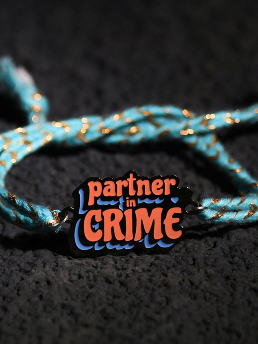

Bigsmall Partner In Crime Metallic Charm Rakhi, Red
