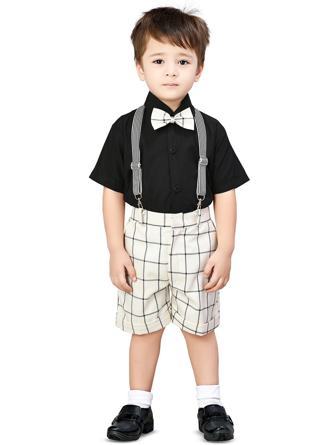 

BAESD Boys Shirt with Shorts, White