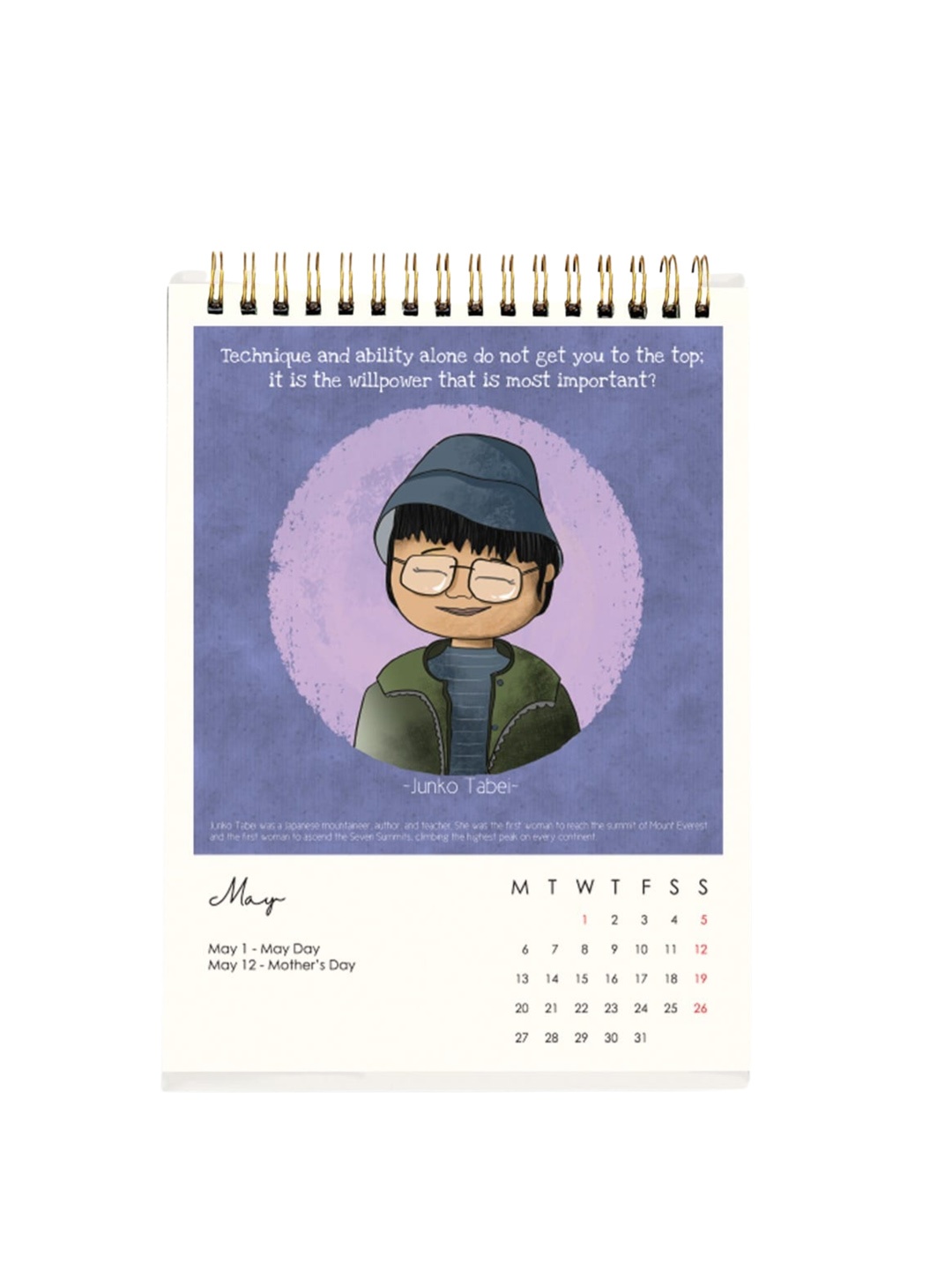 

happywagon 2024 Iconic Printed Desk Calendar, White